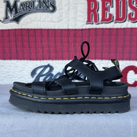 Dr. Martens Shoes - Size 7 - Dr. Martens Nartilla Platform Black Gladiator Sandals Women's